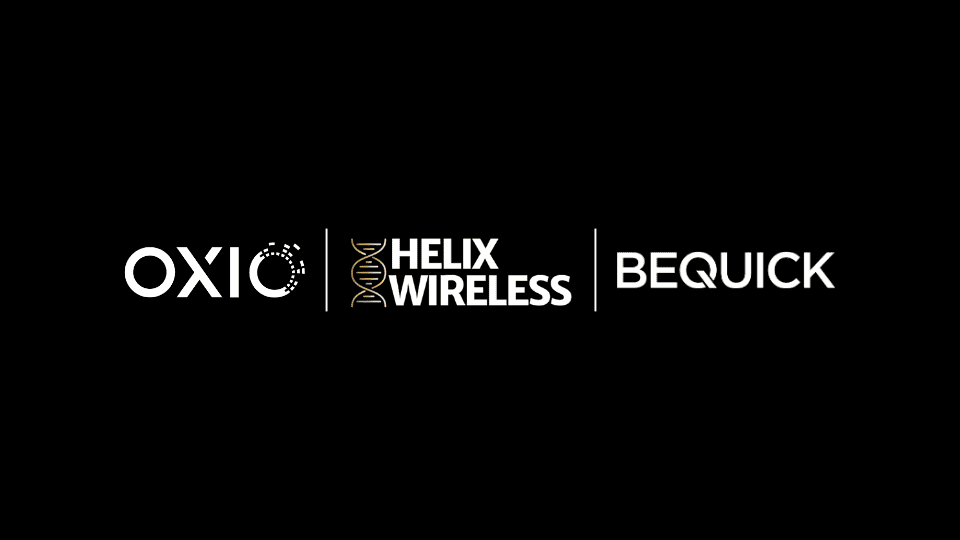 Lockup Logo - OXIO, Helix Wireless, BeQuick (960 x 540 px) (2).png